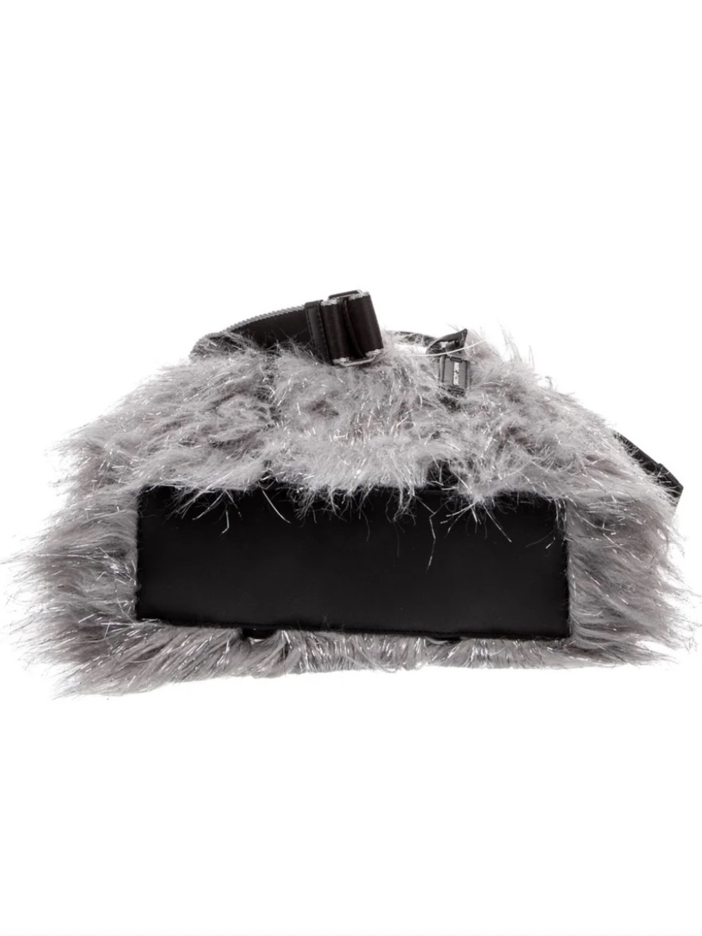 Marc Jacobs The Creature Silver-Gray Faux Fur Tote with Black Leather Straps - Picture 10 of 15